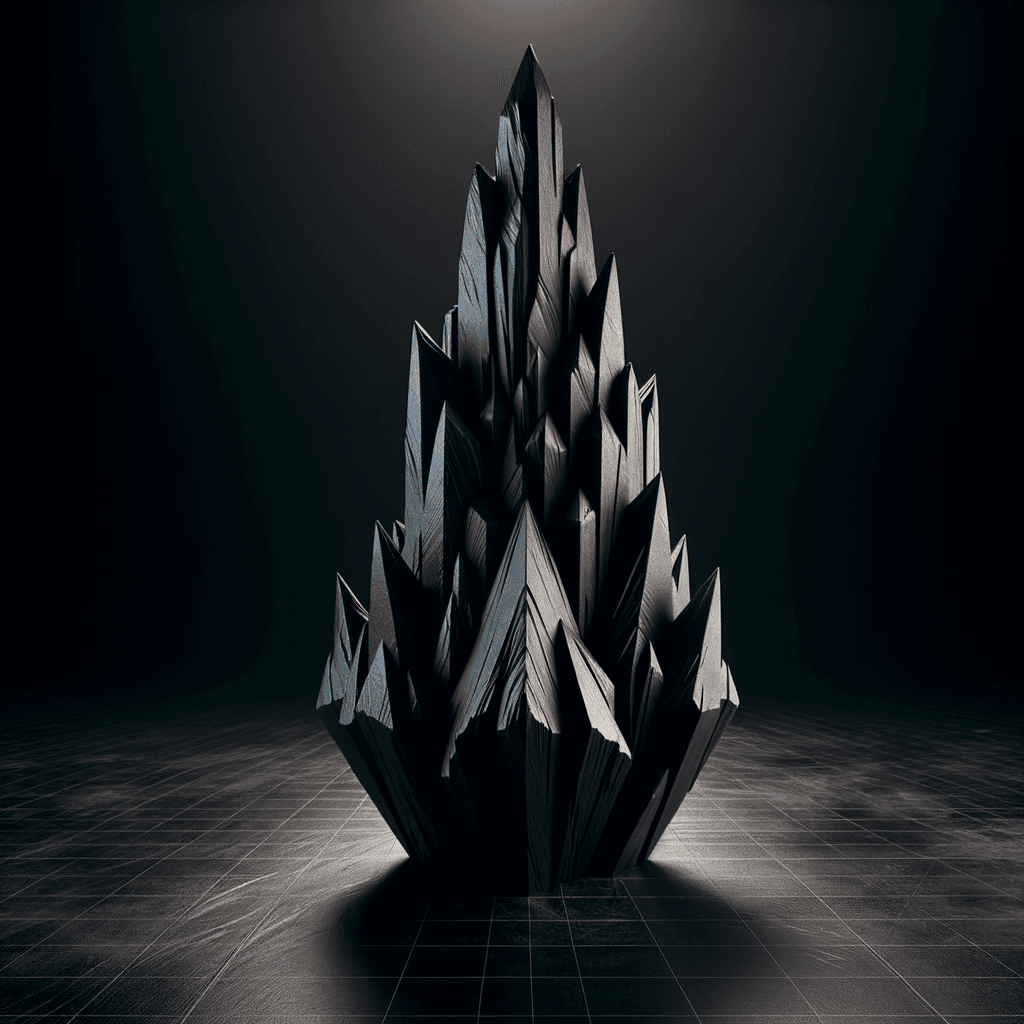 The Loop Totem — a jagged obsidian spire game piece