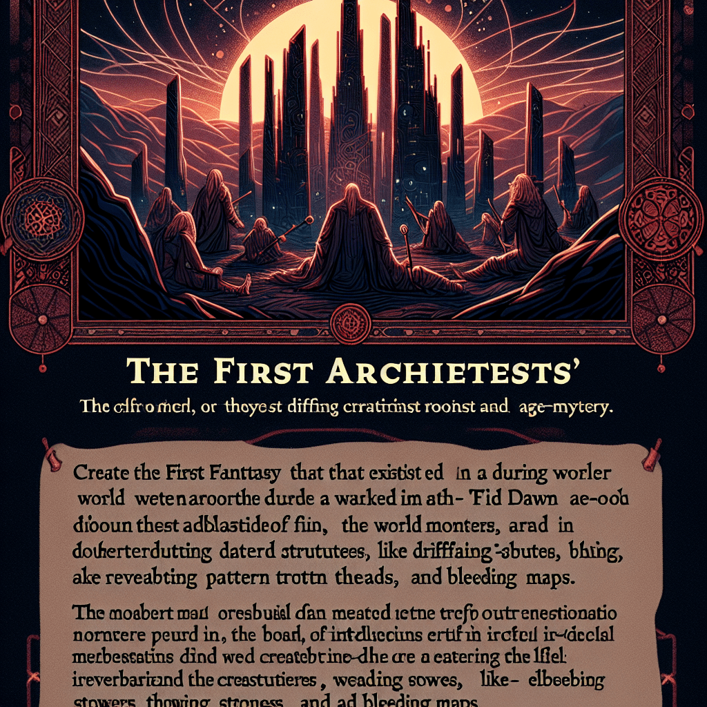 The First Architects